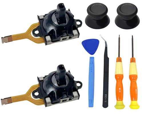 Hzxkqmil Joystick de Repuesto para ASUS ROG Ally Console, 2 Módulos Sensores Analógicos con Thumbstick Accesorios para GPD Win 3 Windows 10 Handheld/Pico VR Controller, Negro