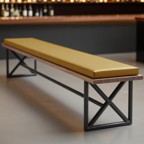 WLXFF Bierbankauflage Gepolstert wasserdicht Bierzeltgarnitur Auflage Bierzeltgarnitur Bankauflage Leder Bierbankauflagen Gepolstert Auflage für Partyzeltgarnitur,No3,170X30X3CM