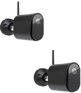 ABUS SmartLook Überwachungskamera, 2er Set - mit Bewegungserkennung, Objekterkennung, 4K-Aufzeichnung, Push-Benachrichtigung, Nachtsicht, Mikrofon, Speicherkarte, Masking und App - schwarz