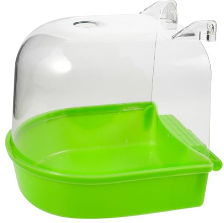 ERINGOGO Papageien Badewanne Aus Geruchslosem Kunststoff Kompakte Vogelbadewanne Mit Aufhängung Für Wellensittiche Kanarienvögel Und Kleine Vögel Vogelkäfig Badezubehör Für Vogeldusche