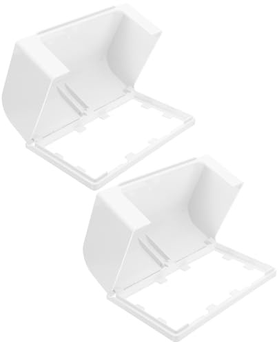 HOUDERCO 2 Piezas Protector Enchufe Doble Autoadhesivo Caja Resistente Salpicaduras para Baño Cocina Exterior Cubierta Enchufe Pared Segura y Práctica