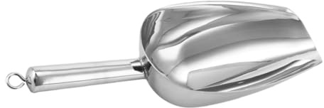 COLLBATH Cucharón de Acero Inoxidable para Hielo y Harina Pala Multipropósito Ergonómica para Granos Frutos Secos y Alimentos Secos Utensilio Duradero para Cocina y Bar