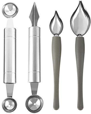 Angoily 4 Stück Saucenlöffel aus Edelstahl mit Rostschutz und Leichtem Design für Backen und Dekorieren in Silber