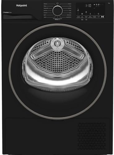 Hotpoint Ariston HPT 94D BBS IT, Capacità 9kg, classe C, colore Black,EasyIron, PetHair Removal | Profondità mobile 60cm