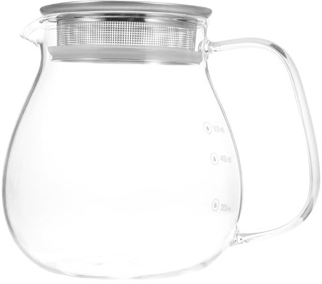 CLISPEED Caffettiera Manuale in Vetro e Acciaio Inox 500ml Coperchio, Struttura Semplice e Affidabile, Facile da Usare per Hotel e Ristorante