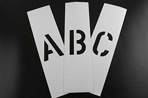 50mm Magnet-Buchstabenschablonen A-Z nach DIN 1451 mit Sprühnebelschutz