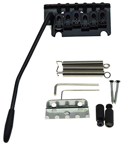 KAISH Black 2 Point ST Strat Style Guitar Tremolo Bridge Locking System