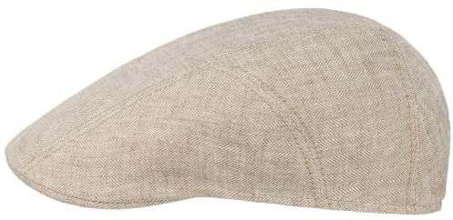 Stetson Herringbone Schirmmütze Flatcap Fischgrat UV-Schutz 40 Herren Frühling Sommer