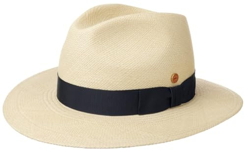 Mayser Menton Panamastrohhut Fedora Traveller Hut UV-Schutz Made in EU Herren Sommer Natur 59 cm