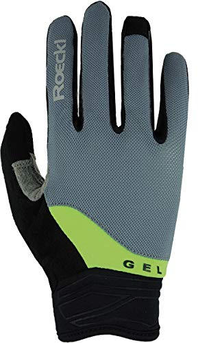 Roeckl Mori Fahrrad Handschuhe lang grau/grün 2022: Größe: 7