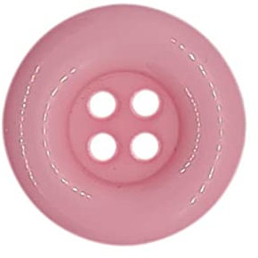 NAINA`S Kunstharz Kinderknöpfe Durchmesser 25 mm 4 Loch rund Puppenknöpfe Scrapbooking Rosa 10 Stück