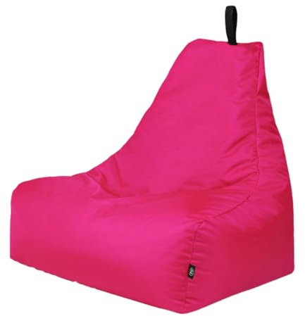 PATCH HOME XXL Lounge-Sessel – Ergonomischer Sitzsack für Gamer, Wohnzimmer & Outdoor – Mit Styropor-Füllung, Waschbarem Bezug & Reißverschluss zur Wiederbefüllung (Pink)