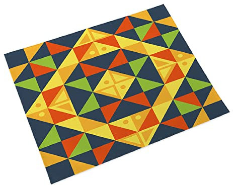 Manteles Individuales Giallo Frutta Verde Salvamanteles Individuales Algodón Lino Lavable Individuales Mesa Resistente al Calor Bajoplatos Tapetes para Mesa Bajoplatos 30x45cm 4 Pcs