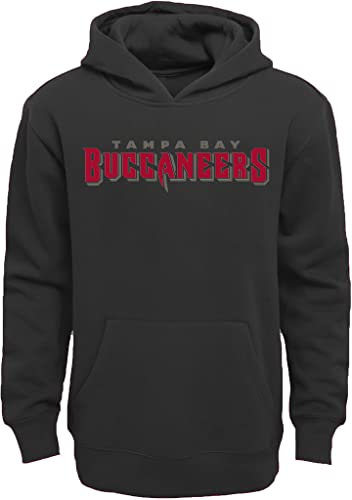 Outerstuff NFL Kids Youth 8-20 Team Color Official Workmark Logo Fleece Sweatshirt Pullover Hoodie, Tampa Bay Buccaneers Grau, 18-20