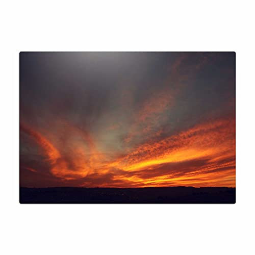 Vero Home 17466 Glas-Schneidebrett | Motiv Reisen Sonnenuntergang | rutschfest, kratzfest und lebensmittelecht | Maße: 39 x 29 cm