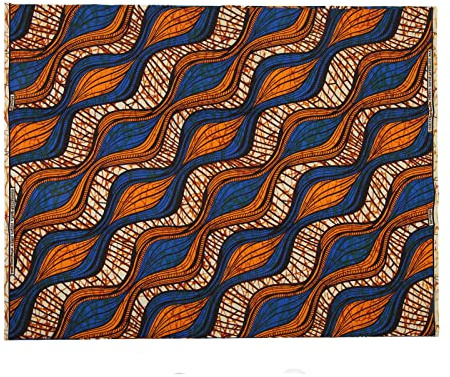 Tessuto Wax Africano, 6 iarde Scarti di stoffa in cera Ankara africana per cucire, per abito da festa, Colori vibranti(#2)