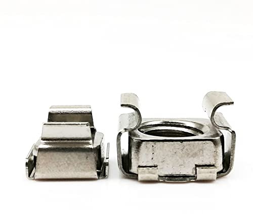 LXURY 1/2/5/10 Stück M4 M5 M6 M8 M10 M12 A2-70 304 Edelstahl Quadratischer Clip Schwimmende Käfigmutter for Serverschrank Regal Rack Mount (Size : 2pcs M10)