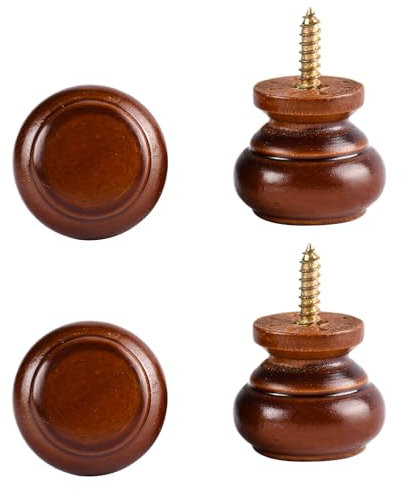 4 Stück Möbelknöpfe Holz Schrankknöpfe Schubladenknopf Schranktürknöpfe Runde Kommodenknöpfe Holzknöpfe Griffe Türknöpfe für Möbel Kleiderschrank (M)