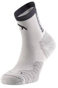 Lurbel Aitana Four - Calcetines con Amortiguación, Trail Running Unnisex, Transpirables y Antiolor, Ajuste Cómodo, Para carreras y Senderismo, Gran durabilidad. (L (42-44), Gris)