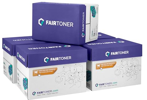 FairToner Kopierpapier DIN-A4 80g, Weiß, 20.000 Blatt (40er Pack) | 40 x 500 Blatt, Universal Druckerpapier