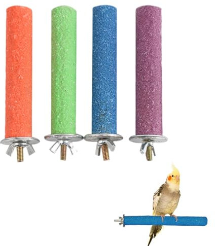 QEDBOJE 4 Stück Sitzstangen Vöge Sitzstangen für Vögel Sitzstangen für Vogelkäfige vogelsitzstangen Holz für käfig Vogel Spielzeug für Den Käfig