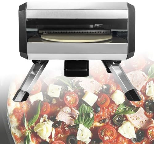 STWBHW Four à Pizza Portable au Propane for l'extérieur, Four à Pizza antiadhésif, Four à Pizza à gaz de 3,4 KW, Four à Pizza en Acier Inoxydable for Le Camping, l'arrière-Cour et Les fêtes de hayon