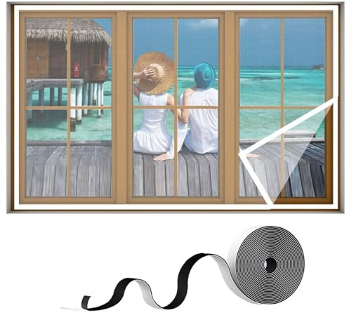 Insect Screen 160x170cm - Suitable for an Opening for The roof Window - Mosquito net for Balcony Bedroom Window,White