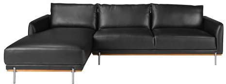 Angel Cerdá - Sofa Modern Récamiere 5-Sitzer Links Leder Schwarz
