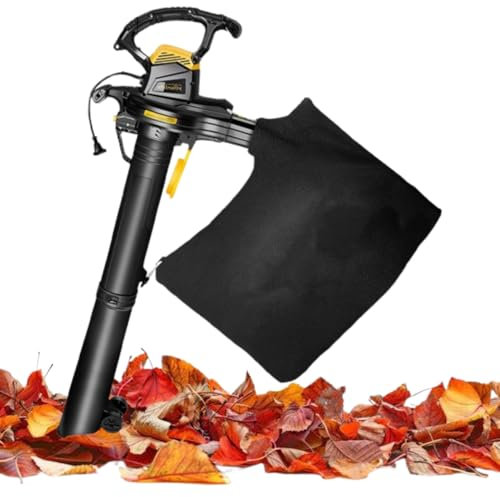 LFfwynog Corded Leaf Blower, Leaf Blower Vacuum Mulcher 3800W Power 16:1 Shredding Ratio 6-Speed Speed Regulation for Cleaning Leaf Snow and Dust,30mline