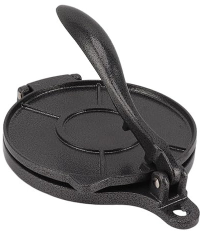 NDNCZDHC Aluminum Alloy Tortilla Press, Manual Cast Iron Tortilla Maker Pressing Tool, Tortillas Warmer for Pizza Pie Patty Making (20cm Black)