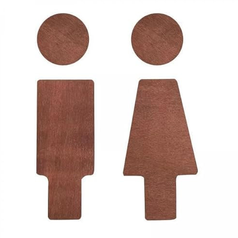 F Fityle 3X Toilettenschilder für Männer Und Frauen, Einfach zu Bedienende Erinnerungsanzeige, Toilettenschilder, Toilettenschilder für öffentliche Orte Und