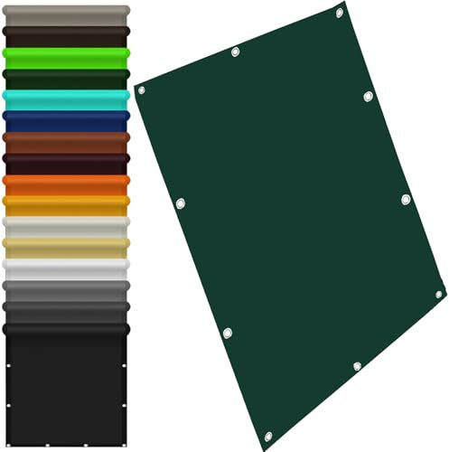 Sonnensegel Quadrat Wasserdicht 1.9 x 2.6 m Regenschutz Balkon UV Schutz Polyester Wasserabweisend inkl Befestigungsseile für Camping Patio Schwimmbad, Dunkelgrün