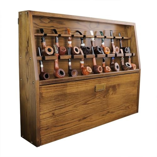 HEYSONG Wooden Smoking Pipe Cabinet Rack Holder Better for the Collection and Display of Tobacco Pipes HSFA0111