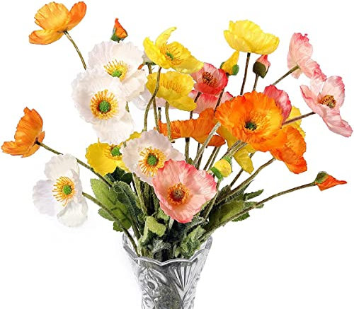 arlote 8 StüCke Seiden Mohn Blumen für Heim Dekoration, Blumen Strauß, Hochzeit, Kunst Blumen, Blumen Arrangements