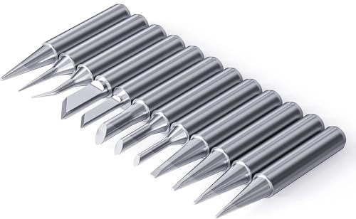 12 PCS 900m Soldering Iron Tips Set for Hakko Yihua Atten Quick Ryobi Soldering Station Guns Solder Iron Tip Replacement for Welding Equipment & Electronic Repairs Accessories