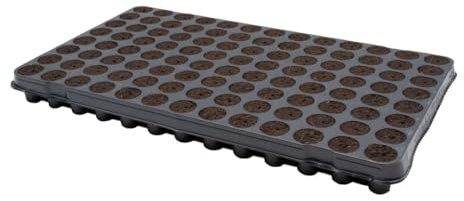 Plug Life Bandeja de propagación de coco: 100% turba de cacao, 104 células, cultivo de semillas, esquejes y cultivos de tejidos, proporciona 3 semanas de nutrientes