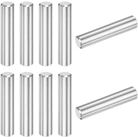 M METERXITY 10 Stück 316 Edelstahl Zylinderstifte, 6x30mm, Spannstifte, Metallstifte, Befestigungsstifte, Regalstifte, für Möbel, Bastelprojekte, Regal