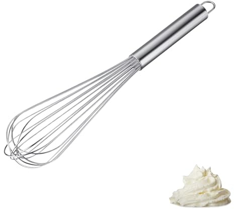 Westmark Whisk Pro – Fouet robuste en acier inoxydable pour œufs, pâte et sauces – Fouet pratique pour fouetter, remuer et mélanger – Argent, 38 cm