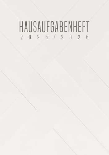 Hausaufgabenheft 2025/2026 Weiß mit Datum: Schülerkalender für Grundschule und Gymnasium - Schulplaner für Mädchen und Jungen, Hausaufgabenplaner DIN A5