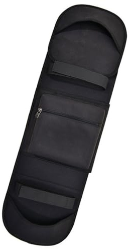 SHITOOMFE Skateboard Backpack, Skateboard Bag, Stretchable Backpack with Additional Pocket, Foldable Longboard Bag with Adjustable Shoulder Strap