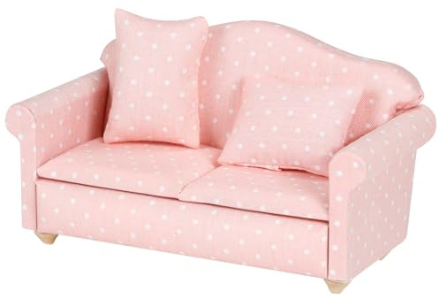 Miniatur Sessel Miniatur Sofa Couch Wichtel Sessel Holz Wichtel Möbel Miniatur Möbel Puppenhaus Möbel Puppenhaus Zubehör (Rosa
