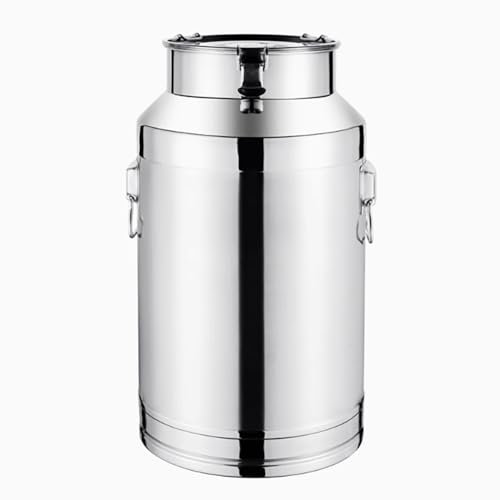 FEVKFTXF 5L-100L in Acciaio Inox barile di Vino stoccaggio barile di Latte sigillato, Contenitore ermetico per Alimenti,100L