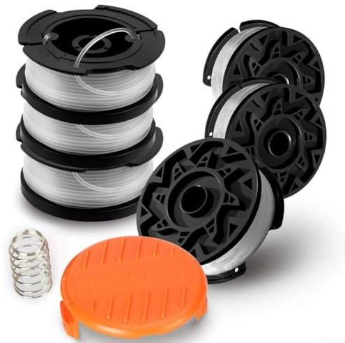 30ft Nylon Line Spool for Black & Decker AF100, 36Pack, 0 065 Inch Diameter, Design with ABS Cap and Spring (6+1+1)