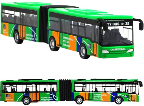 SZJFYMQ Mini Bus, Bus Modell, Pull Back Spielzeugautos, Mini Cartoon Schulbus Spielzeugautos, Kindergeburtstag Geschenk, Grün