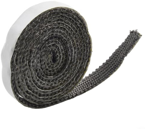 Flaches Ofenseil, Fiberglas-Türdichtung, 10 mm x 3 mm, für Glas, Kamin, Herd, Kamin, Kamin, hitzebeständig, Hochtemperatur-Dichtungsband, Dichtung, Feuerseil, Streifen, Ofen, Kessel, Türdichtung (15