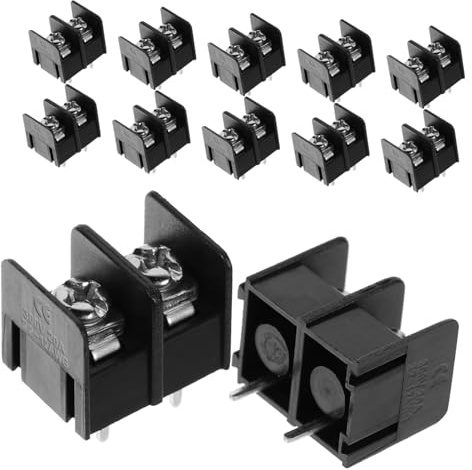 LOORGVEL 50 Stück Polige Schraubklemmen Anschlussklemmen mit Rastermaß Isolierte Leiterplatten Steckverbinder für Vielseitige Elektroinstallationen Einfache Montage Langlebig und