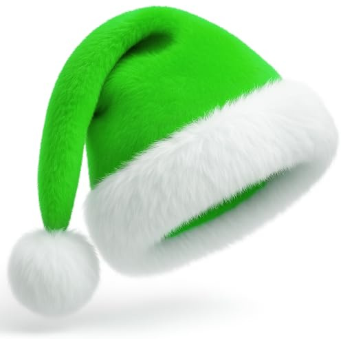 Konralasen Santa Hat Christmas Hats Adult: Xmas Hat Velvet Christmas Party Hat Thicken Classic Fur for Christmas Gifts New Year Festive Gifts for Men Women