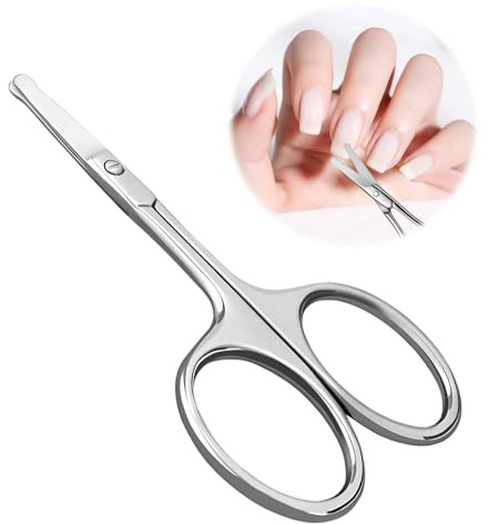 Jetstream Ciseaux Ongles Bout Rond Acier Inoxydable Poignée Coulissante Conception à Bords Ronds Extrêmement Tranchants Petits Ciseaux Adaptés Aux Ongles Des Doigts Et Des Orteils Argenté