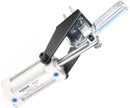 Ycauty Pneumatic Hold Down Toggle Clamp with High Strength Polished Finish for Fast Clamping and Opening, for Woodworking Material Handling 1.3in GH12130A Cylinder Pneumatic Hold Down Clamp