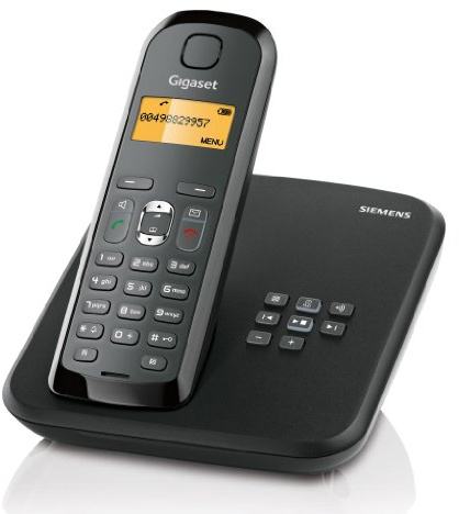 Gigaset AS285 Dect-Schnurlostelefon mit Anrufbeantworter,schwarz